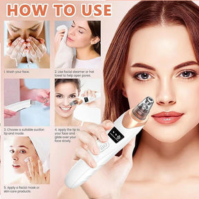 5 in 1 Black Head Remover machine, Powerful Pimple Pore Cleaner, Vacuum Suction Tool