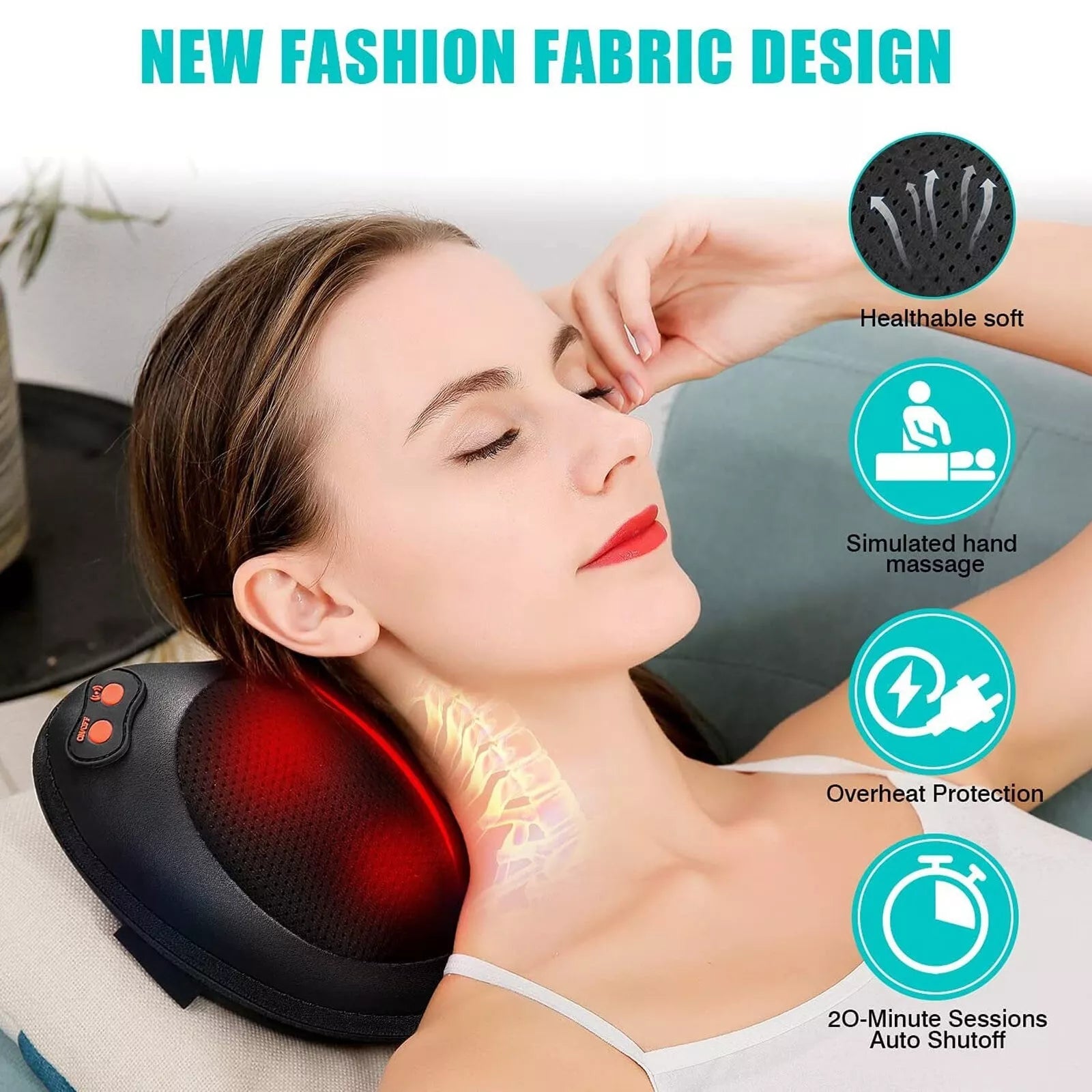 2 in 1 Home and Car Massage Pillow