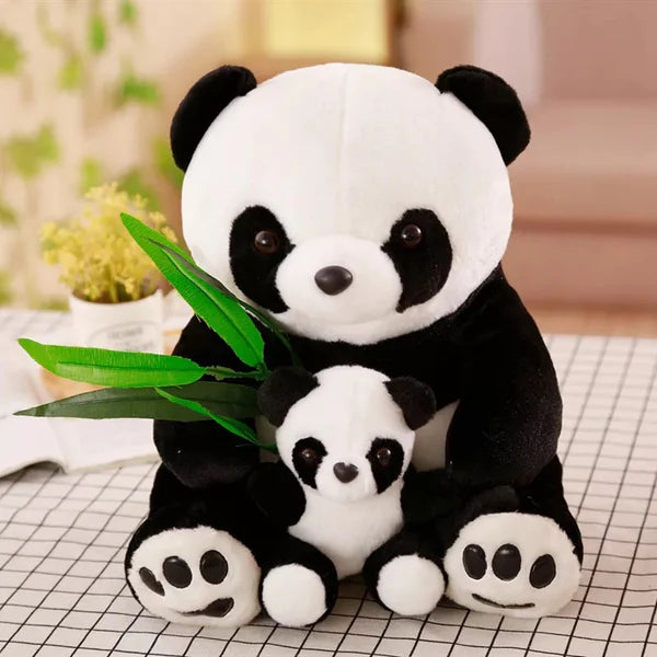 Panda with Baby Plush Toy