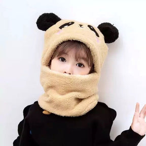 2 Pcs Premium Quality Winter Cute Children Cartoon Scarf Hats