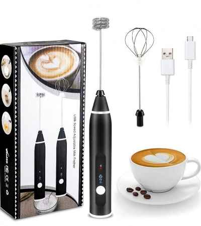 2 in 1, USB Rechargeable, 3-Speed Adjustable Milk Frother