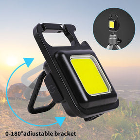 Pack of 2 Portable Multifunctional Super Bright COB Rechargeable Keychain Lights