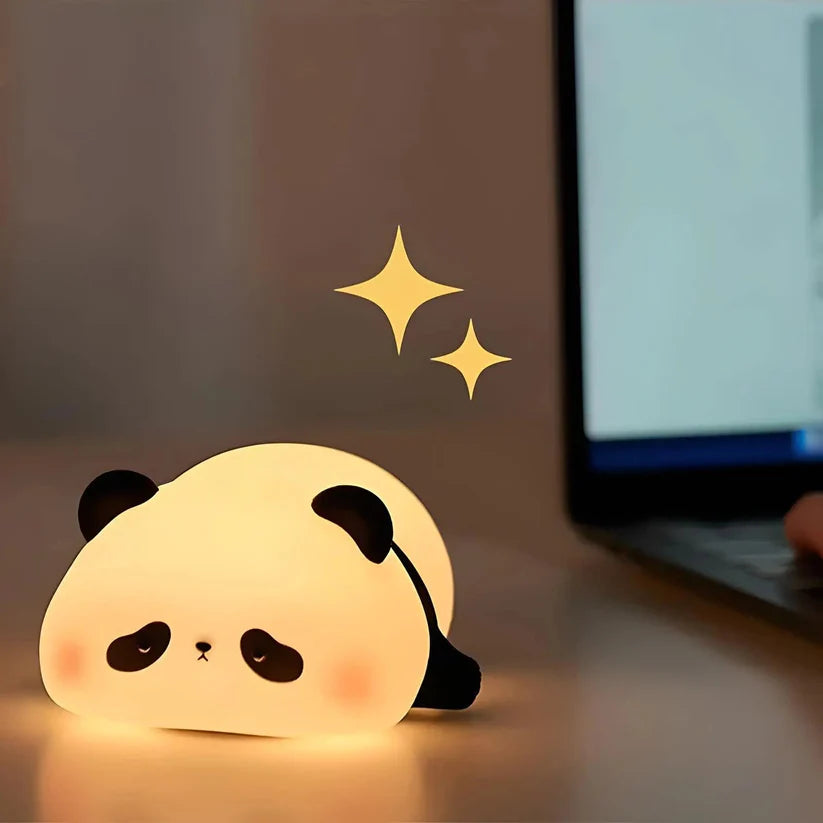 Children's Night Light Panda Lamp, Dimmable Cute Panda LED Bedside Lamp