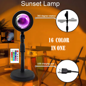 16 Color Sunset Lamp with Remote